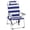 Blue Stripes, variant on Qifang Multigear Reclining Beach Chair with Towel Bar & Cup Holder, 5-Position Adjustable Back, Aluminum Frame, Blue Stripe, 220 lb