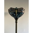 thumbnail image 4 of Tiffany Torch Floor Lamp Dragonfly Green Blue Stained Glass LED Bulb Included for Living Room Dining Room Bedroom Office Hotel 12"W*12"D*66"H, 4 of 4