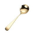 thumbnail image 3 of 3pcs Golden 304 Stainless Steel Spoon Fashion Dessert Serving Spoon Tableware Round Spoon for Home Restaurant, 3 of 9