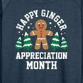 thumbnail image 3 of Instant Message - Happy Ginger Bread Appreciation Month Christmas - Women's Lightweight French Terry Long Sleeve Shirt, 3 of 6