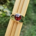 thumbnail image 3 of Natural Garnet Ring, 925 Solid Sterling Silver Ring, Signet Ring, Statement Ring, Gemstone Ring, Stone Silver Ring, Gift Ring, Men's Ring, 3 of 3