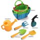 thumbnail image 4 of Juego de herramientas de jardinería para niños de 6 piezas, rastrillo de pala de hervidor de riego con bolsa de transporte, regalo de juguetes de jardín para bebés en edad preescolar, niños y niñas - Feliz Sencillez, 4 of 5