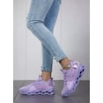 thumbnail image 5 of Women‘s Purple Blade-like Running Shoes With Letter Print Shock Absorption  Lightweight  Anti-slip And Front Lace-up Design  Suitable For Daily Gym And Sports, 5 of 7
