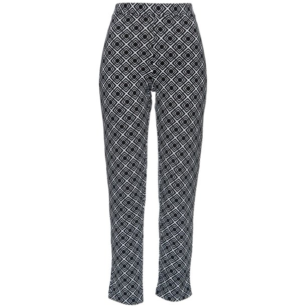 Onque Casual Womens Tile Print Ankle Pants - Walmart.com - Walmart.com