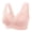 Pink, variant on Women's nylon Brown chemical fiber underwear Womens No Steel Ring French Underwear Sexy Big Open Back Beautiful Back U Shaped Bra Summer Ultra Thin Bud Bra