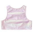 thumbnail image 4 of Doomiva Kids Girls Athletic Shirt Jazz Dance Crop Tops Sequins Dancewear Stage Performance Tank Vest Pink M, 4 of 7