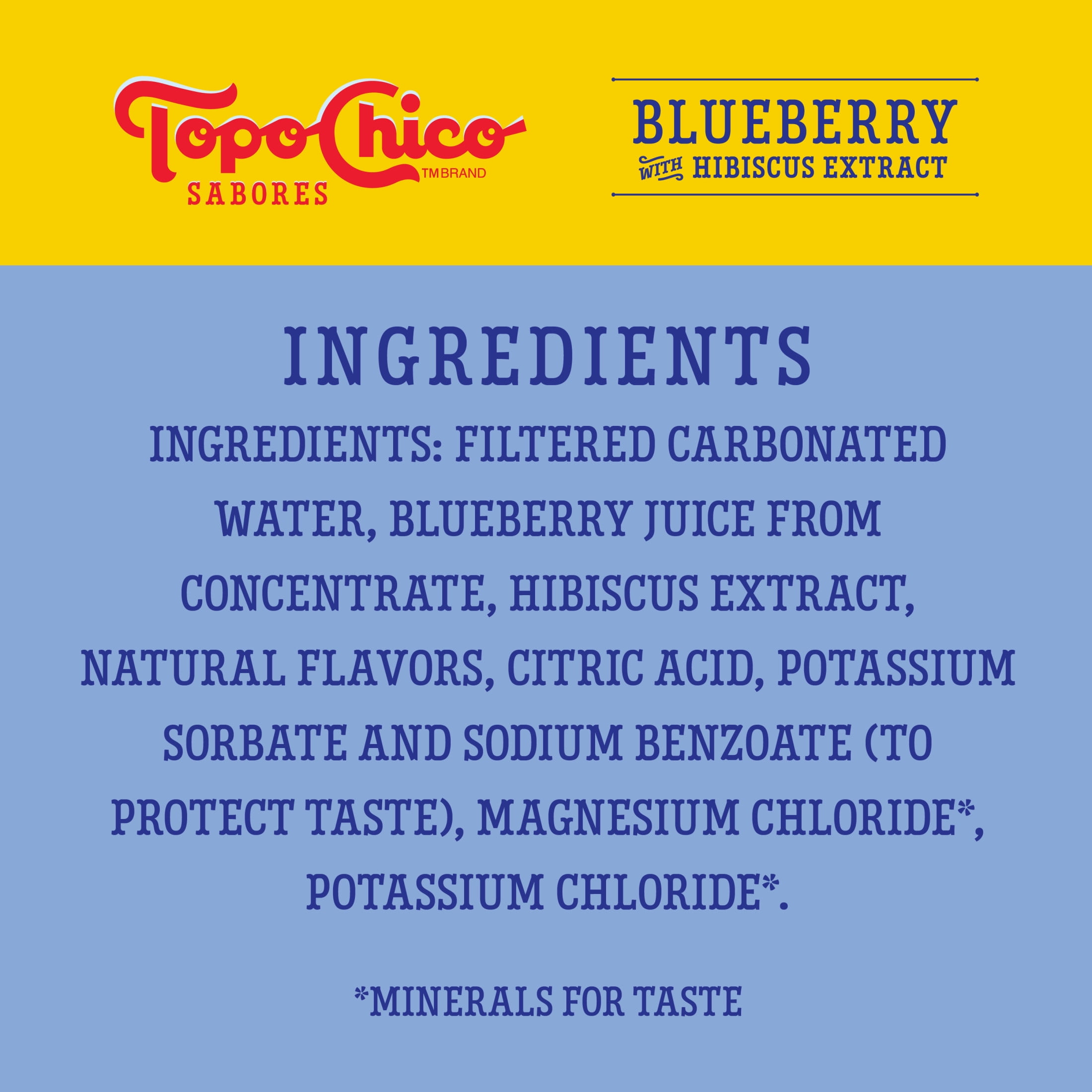 (6 pack) Topo Chico Sabores Blueberry with Hibiscus Extract Flavored Sparkling Water Cans, 12 fl oz, 8 Pack