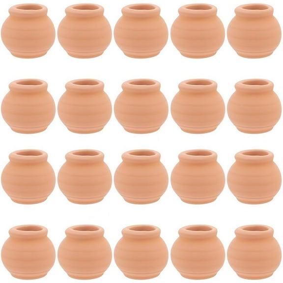 20Pcs Mini Clay Pots Miniature Tiny Flower Pottery Planter Succulent Nursery Pot Small Container DIY