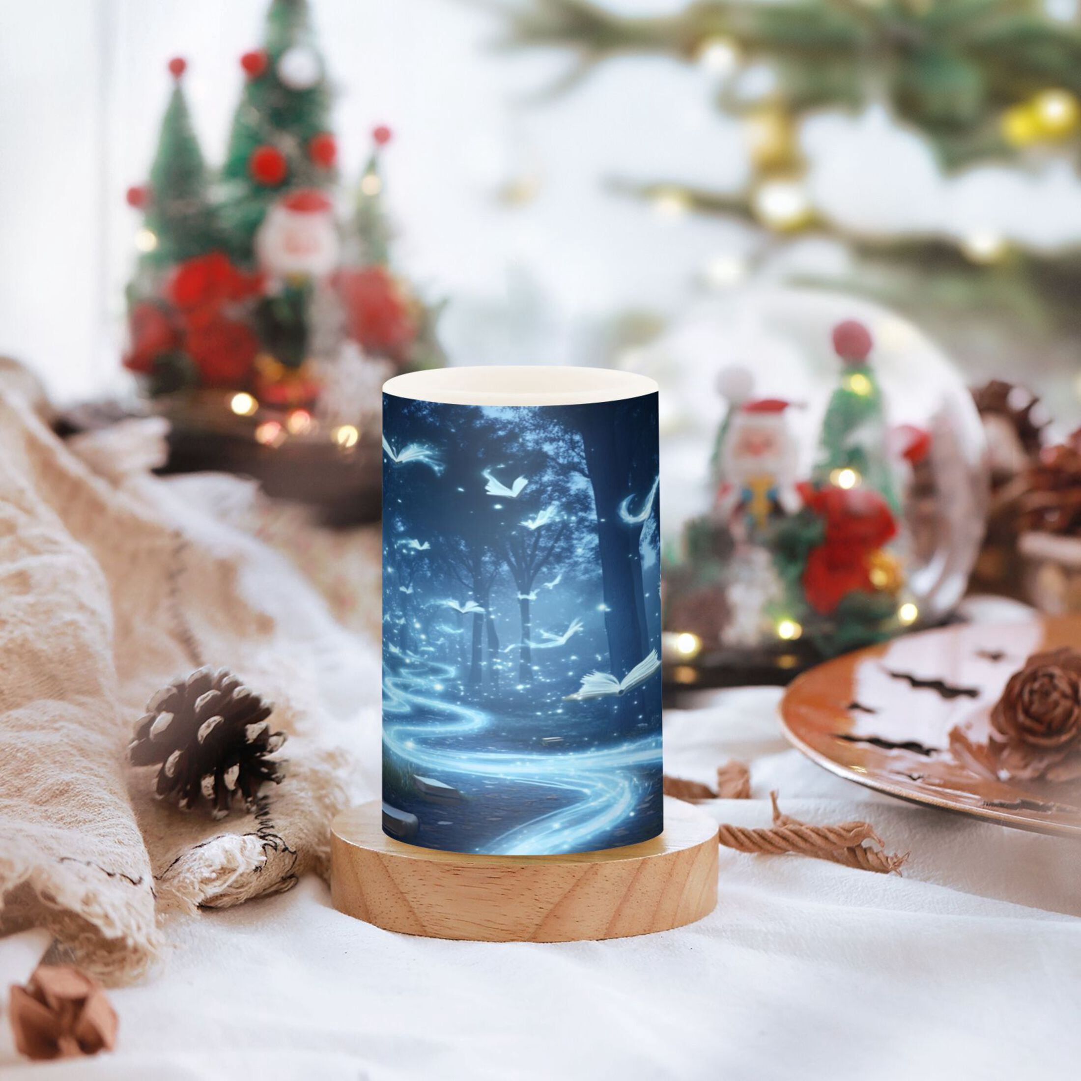 2 PCS Flameless Candles with Remote Timer LED Battery Operated Flickering Candle Light for Wedding Table Home Decoration Gifts Books Flying