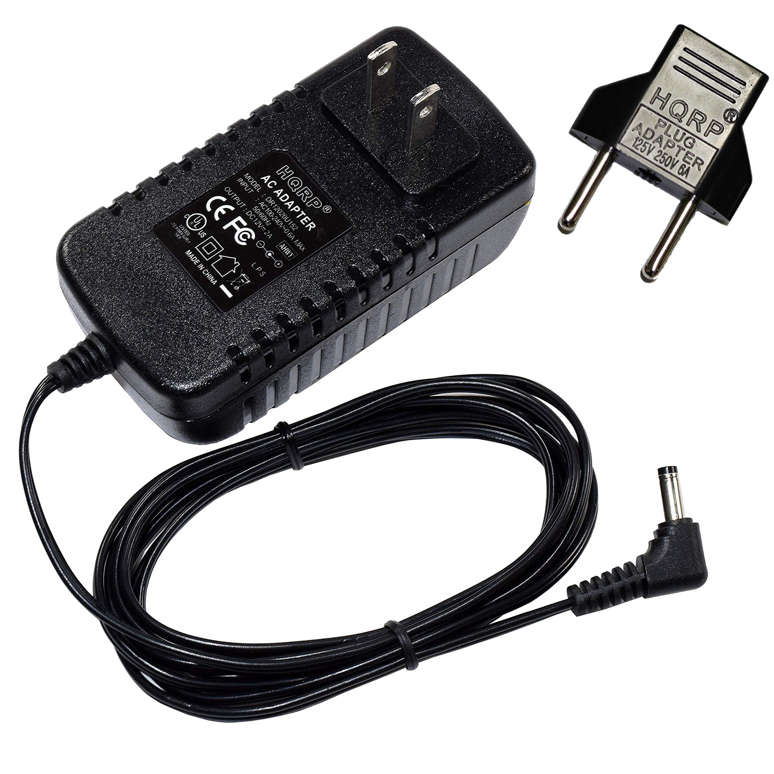 HQRP 12V AC Adapter for Hyundai HD719 Portable DVD Player Power Supply
