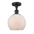 thumbnail image 1 of 516-1C-OB-G121-8CSN-LED-Innovations Lighting-Farmhouse Chicken Wire-3.5W 1 LED Semi-Flush Mount in Industrial Style-8 Inches Wide by 13 Inches High, 1 of 1