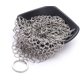 thumbnail image 2 of Limpiador de sartenes de hierro fundido, fregador de cota de malla de acero inoxidable 316L para sartenes de hierro fundido, acero inoxidable, adecuado para fregador de hierro fundido de cocina, 6 pu, 2 of 5