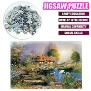 Aofa 1000Pcs House Jigsaw Puzzle DIY Self Assembly Stress Relief Kid Education Toy