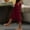 Wine, variant on JUSLIO Womens Capris Linen with Pockets, Elastic Waist Everyday Casual Side Button Capris