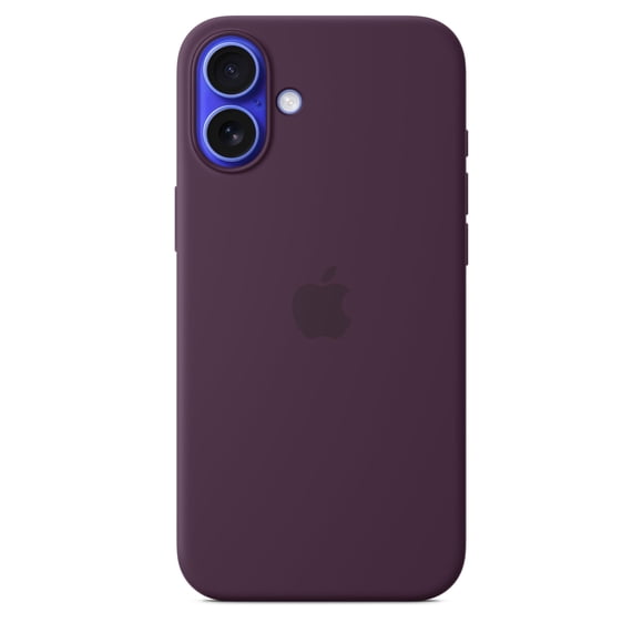 Funda para teléfono Apple iPhone 16 Plus de silicona con MagSafe Plum