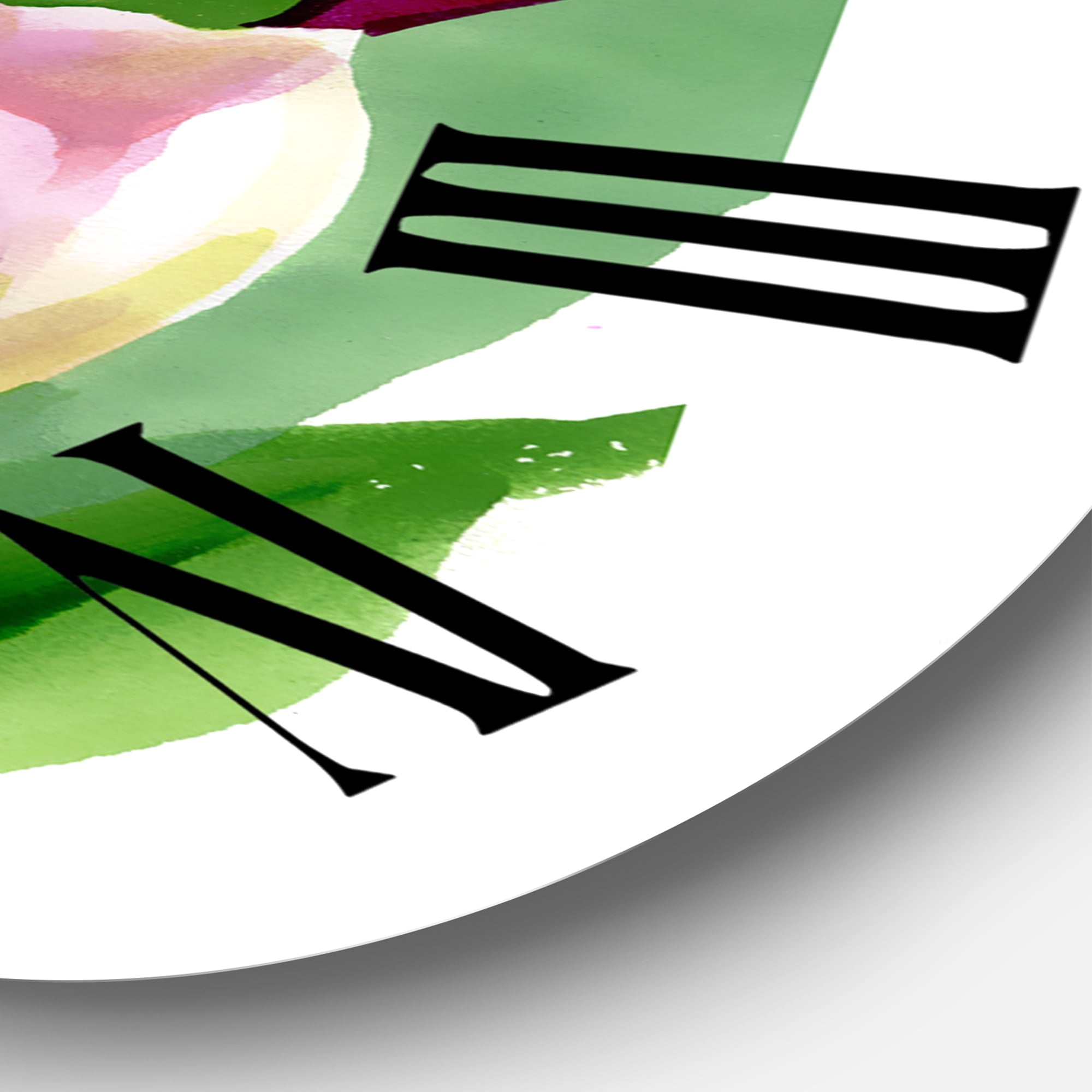 Designart 'Beautiful Tulip Flowers' Traditional Wall Clock