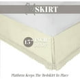 thumbnail image 3 of Mocassi Lace Bed Skirt 15inch Drop, 1500 Thread Count Quality, Sophisticated Design for a Vintage Look- Easy Care and Wrinkle Resistant, Queen, Cream, 3 of 5