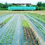 TEQIN 3FT x 300FT Weed Barrier Landscape,3.24oz Heavy Duty Durable Woven Geotextile Fabric,Landscape Fabric High Permeability for Weed Blocker Weed Mat, Driveway Fabric, Weed Control Garden Cloth