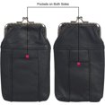 thumbnail image 2 of Classic Leather Cigarette Purse with Lighter Holder (Black) ( Kings and 100's), 2 of 8