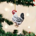 thumbnail image 4 of Cute Rooster Acrylic Christmas Ornaments, Cartoon Rooster 2D Pendants for Xmas Tree Decorations, Animal Theme Holiday Home Decor, Festive Car Interior Hanging Decor with Christmas Designs, 4 of 5