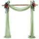 thumbnail image 3 of Boda Draping Arbor Drapery Reutilizable Party Telón de fondo Paneles 70x550cm 6 Yard para cumpleaños Escaleras Fiestas tejado Recepción 1x verde Yotijar cortina de arco de boda, 3 of 10