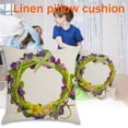 thumbnail image 1 of Fiudx Ofertas Del Día Funda De Almohada De Pascua, Funda De Cojín De Lino Estampada, Decoración De Estaciones De Primavera, 1 of 2
