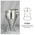 thumbnail image 6 of CHICHUMID 1Pc Household Kitchen Accessory Funnel Shelf for Baking and Cooking Silver Stainless Steel, 6 of 8