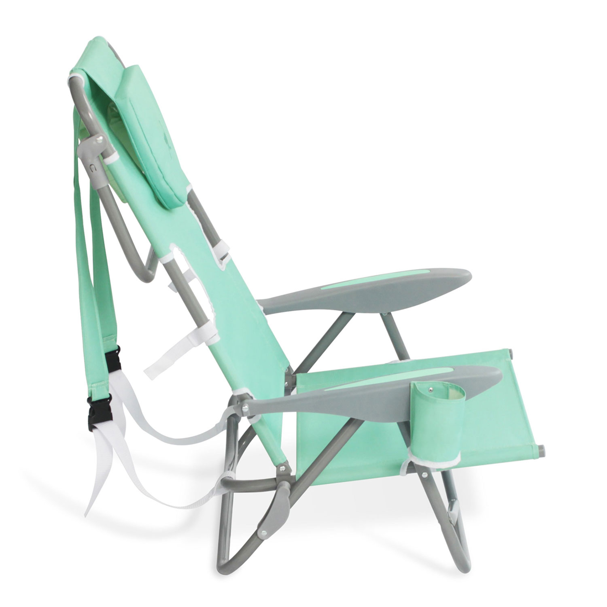 Ostrich On-Your-Back Outdoor Reclining Beach Pool Camping Chair, Teal - image 10 of 12