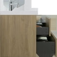 thumbnail image 3 of Canddidliike 42" Floating Bathroom Vanity, Modern Wall-Mounted Bathroom Storage Vanity Cabinet with Resin Top Basin and Soft Close Drawers, Natural Oak, 3 of 13