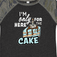 thumbnail image 4 of Inktastic Im Only Here for the Cake with Cake Slice Illustration Boys Toddler T-Shirt, 4 of 5
