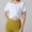 White, variant on Women's Summer Causal Short Sleeve Blouse Round Neck Crop Tops Twist Front Tee T-Shirt