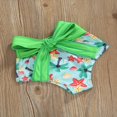 thumbnail image 4 of Toddler Little Girls Two-Piece Bathing Suit  Ruffle Baggy Sleeve Swim Tops + High Waist Bathing Shorts Summer Outfit, 4 of 6