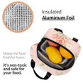 thumbnail image 6 of Blush Pink Tulip Floral Lunch Bag Thick Aluminum Foil Cooler Tote for Women Work Picnic Gift, 6 of 7