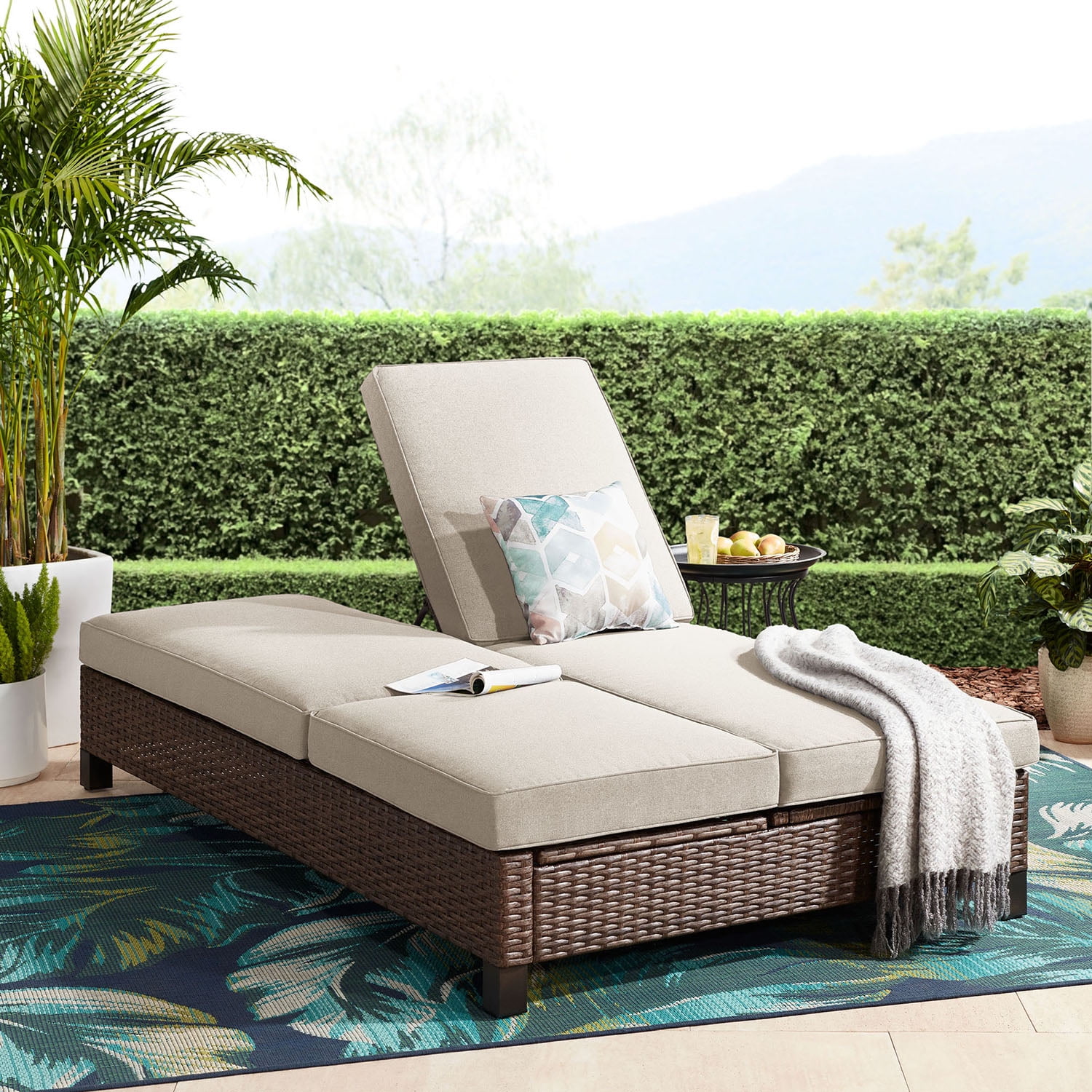 Better Homes & Gardens Brookbury Double Outdoor Chaise Lounge Chair