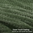 thumbnail image 4 of PiccoCasa Flannel Fleece Blanket for Sofa or Bed, Army Green 70"x78", 4 of 6