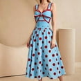 thumbnail image 3 of Women Vintage Polka Dot One Piece Swimsuit Oversized Bow Cut Out Tummy Control Bathing Suit Retro High Waist Swimwear, 3 of 7