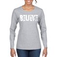 thumbnail image 2 of Wild Bobby Believe Bigfoot Aliens Women Graphic Long Sleeve Tee, 2 of 6