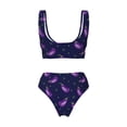 thumbnail image 5 of Daiia Eggplant Women's Bikini Set Two Piece Swimsuit High Waisted Bikini Adjustable Straps Bikini Perfect for Beach, Pool, and Summer Vacation-Medium, 5 of 9