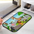thumbnail image 3 of Floor Door Mats Bath Rugs Wild Animals in The Jungle Bathroom Carpet Non-Slip Absorbent for Entryway Indoor 31x20in Carpet Runner, 3 of 7