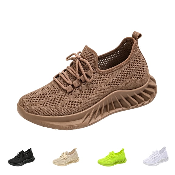 Domzle Women's Walking Shoes Slip On Tennis Sneakers Gym Workout Lightweight Non Slip Mesh Breathable Running Shoes for Women White