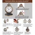 thumbnail image 3 of Reloj de bolsillo de cuarzo, reloj de bolsillo Steampunk con cadena, reloj de bolsillo con locomotora hueca, reloj de bolsillo con cadena tallada, regalo para hombres y mujeres, 3 of 4