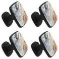 thumbnail image 2 of 4 Pcs Square Cabinet Handle Drawer Pulls Marble Texture Knobs with Screws Furniture Office Cabinet Knob Decoration, 2 of 7