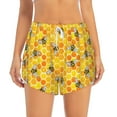 thumbnail image 4 of Lsque Honeycombs Printed Women's Running Shorts with Liner Pockets,Elastic Quick Dry Workout Athletic Gym Yoga Shorts,Womens High Waist Shorts-X-Large, 4 of 9
