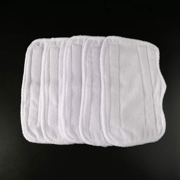 5 Pack Mop Pads for Shark,Washable Microfiber Cleaning Steamer Replacement Pads,Compatible with S3101 S3251 SK460 SK410 S3101n2 S3250 SK435CO SK140 SK141,White
