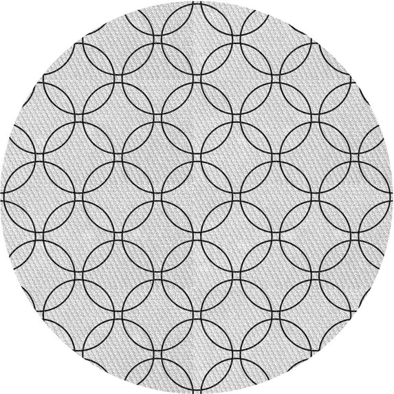 Ahgly Company Indoor Square Patterned Platinum Gray Area Rugs, 3' Square