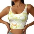 thumbnail image 3 of Goofa Lemon Potatoes Printed Sports Bras for Women, High Impact Running Bra Workout Crop Tank Tops Longline Sports Bra Push up-, 3 of 9