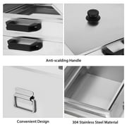 Miumaeov Rice Noodle Roll Steamer Machine Cantonese Cuisine Cookware Stainless Steel Guangdong Changfen Steamer with Extra Tray