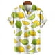 thumbnail image 3 of Camisa hawaiana con estampado 3D de piña, limón y maracuyá para hombre, camisas de coco, blusas casuales de manga corta de verano, blusa holgada de calle, 3 of 5