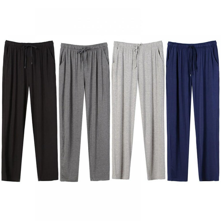 Men's Modal Pajama Pants Lounge Pants Sleepwear Pants Solid Color Casual  Home Clothing 