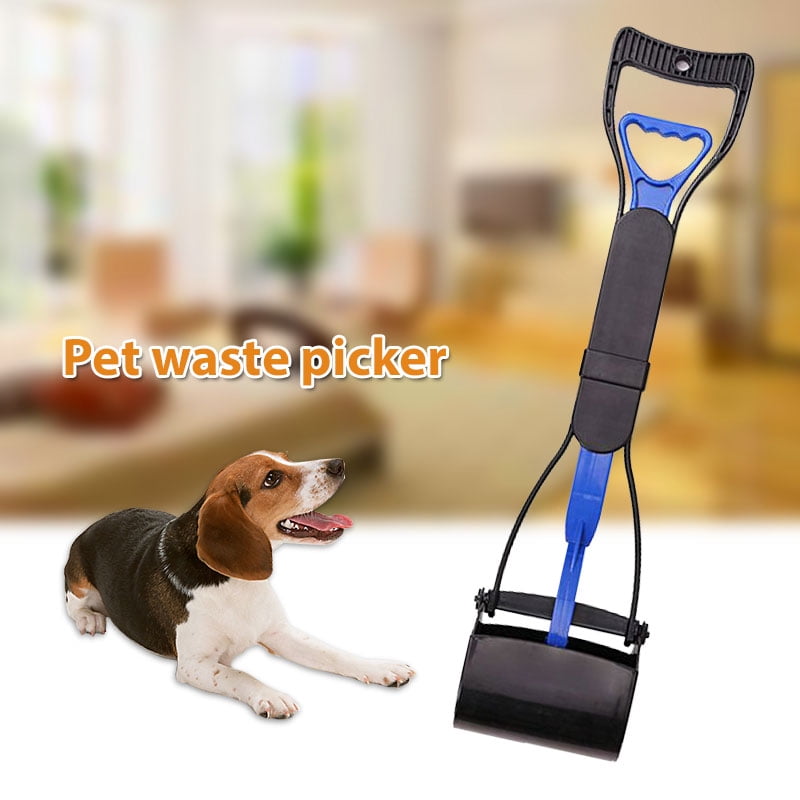 Long Handle Foldable Pet Pooper Scooper Jaw Poop Scoop Clean Pick Up Outdoor Animal Waste Dog